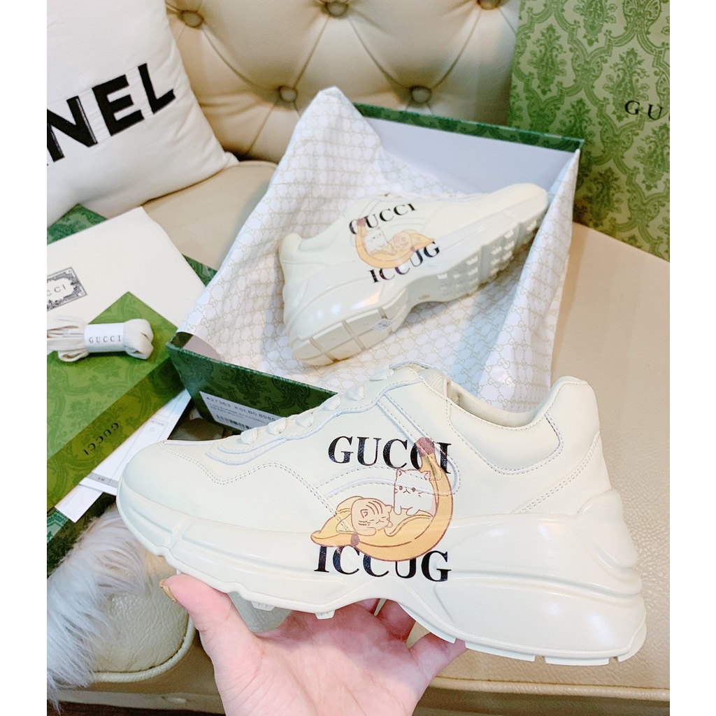 Giày Thể thao Gu.cci rhyton banana 2021 da thật cực xinh về đủ size 183LX-73000229