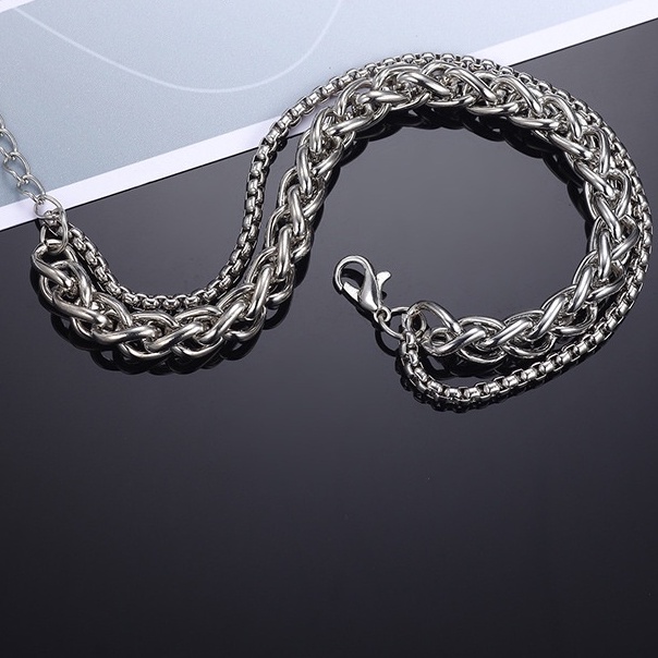 Vòng Đeo Tay Bằng Thép Titan Phong Cách hip hop Thời Trang