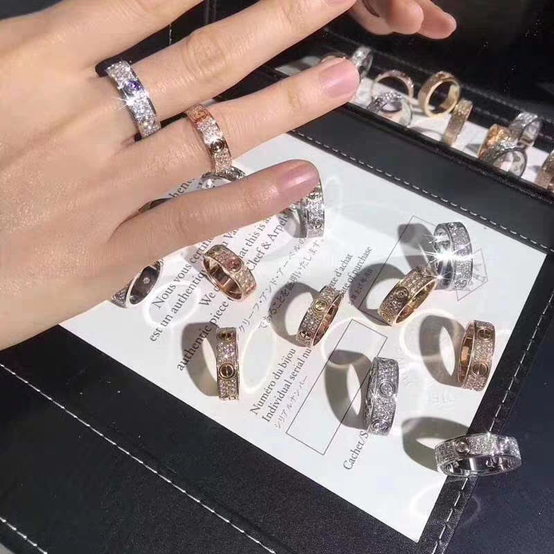 Nhẫn Cặp Đính Đá zircon Sang Trọng Phong Cách Hàn Quốc Nhật Bản