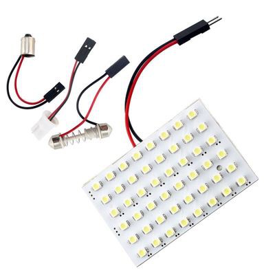 Set 2 Bảng Đèn LED T10 BA9S 48-SMD Cho Nội Thất Xe Hơi