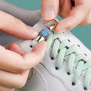 Image of SEPASANG Tali Sepatu Magnet Simple / Shoelace Magnetic Simple Lazy/ Tali Sepatu Elastis Karet Praktis / Tali Sepatu Lazy Shoelace with Lock Capsule