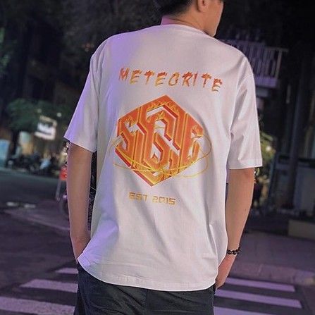 Áo phông tay lỡ Meteorite SGES form rộng unisex nam nữ streetwear