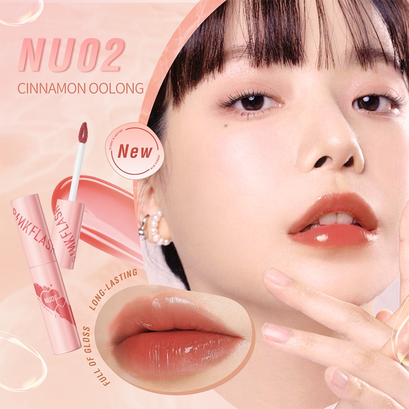 PINKFLASH Son môi Dính nước Son Kem Siêu bóng Tint Dưỡng ẩm Không dính Lâu trôi 30g | BigBuy360 - bigbuy360.vn