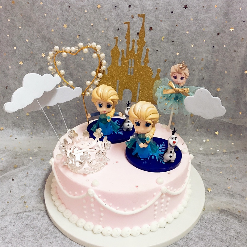 Búp Bê Công Chúa Elsa Anna Disney Đội Nón Bánh Sinh Nhật Đồ Chơi Cho Trẻ Em