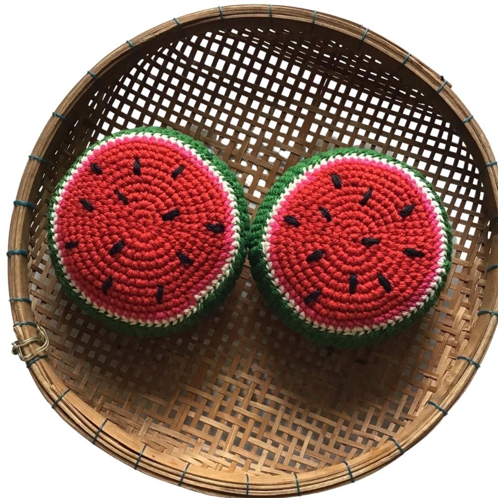 Đồ chơi cho chó hình dưa hấu đan len handmade size L thương hiệu TPets TP320