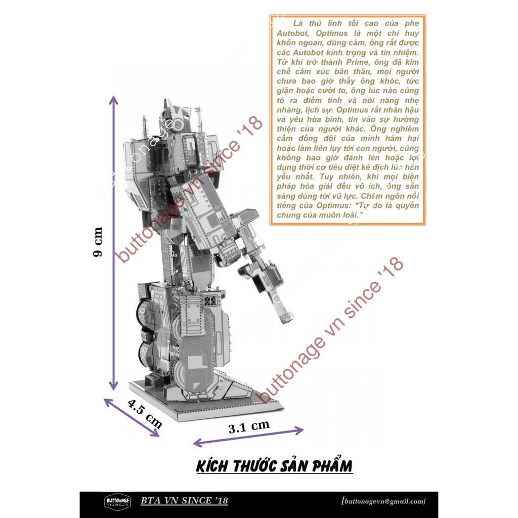 Mô Hình Lắp Ráp 3d Người Máy Optimus Prime