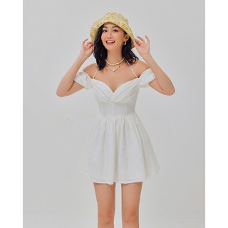 Đầm xòe Shebyshj trễ vai màu trắng - Helen Dress