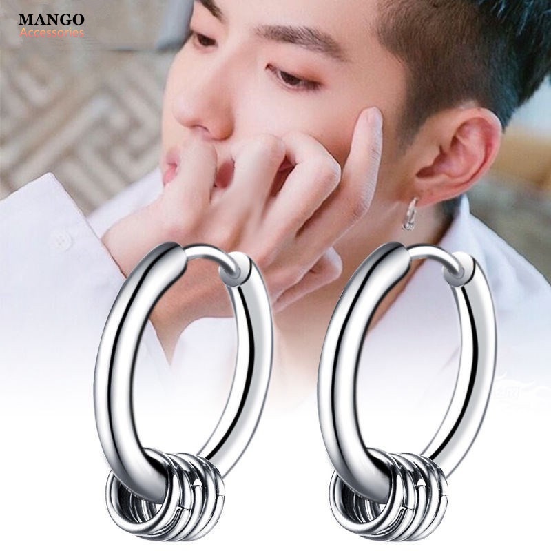 Khuyên Tai Dạng Xỏ Bằng Thép Titan Không Gây Dị Ứng Thời Trang Cho Nam Và Nữ T485
