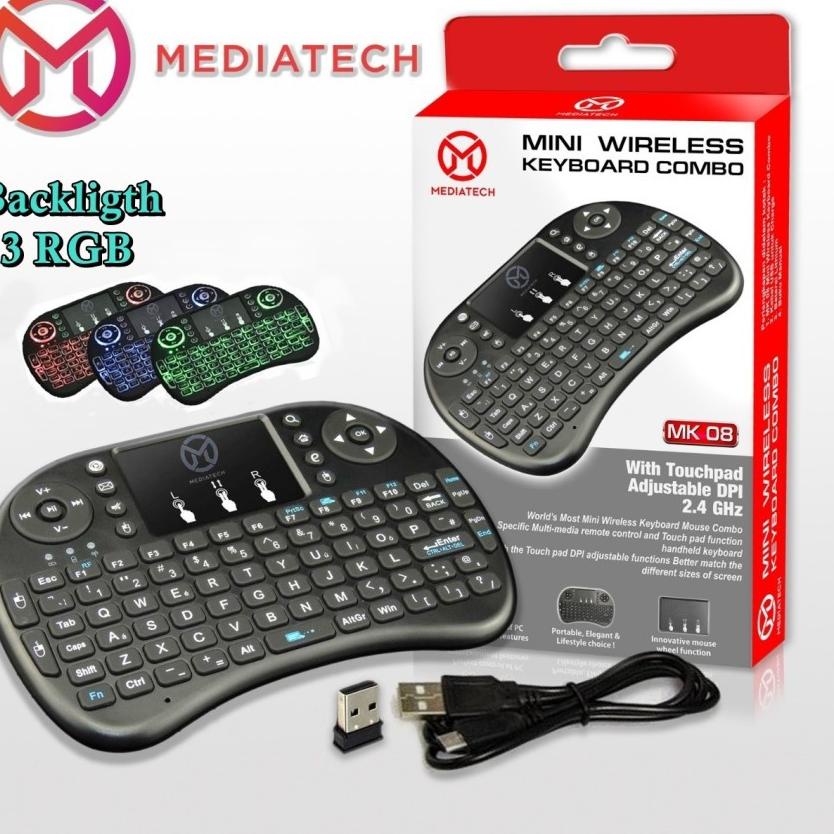 Combo BàN PhíM + ChuộT Bay Mini Không Dây + BàN PhíM Led RGB