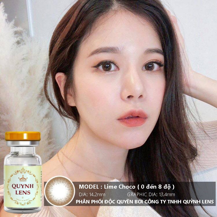 Model lẻ độ black & choco kính áp tròng QUYNH LENS