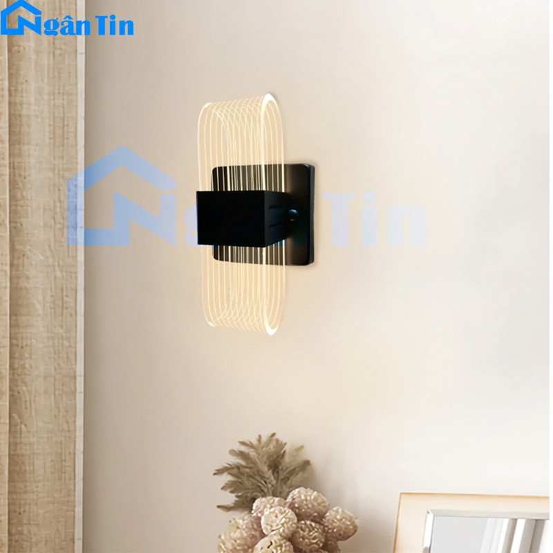 Đèn Led treo tường ốp tường trang trí trong nhà cầu thang Led 8W 3 chế độ màu 220V GT467 Ngân Tin