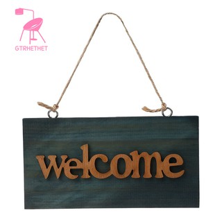 Bảng gỗ chữ Welcome cho cửa hàng quán cà phê