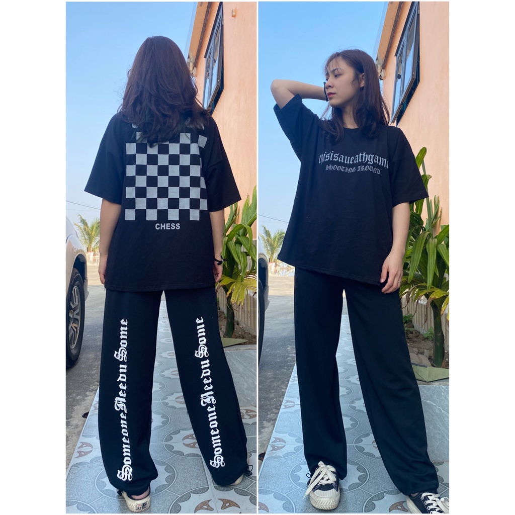 Áo thun in hình bàn cờ KA  tay lỡ form rộng, vintage cá tính Ulzzang, chất cotton co dãn 4 chiều, mát mịn 2022 | BigBuy360 - bigbuy360.vn