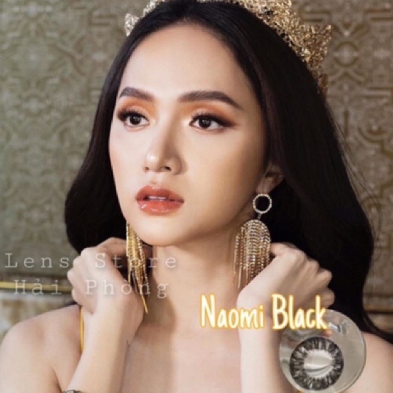 Lens Hàn Quốc KÍNH ÁP TRÒNG CHÍNH HÃNG ĐEN TỰ NHIÊN ÊM DỊU AN TOÀN CHO MẮT - Naomi Black