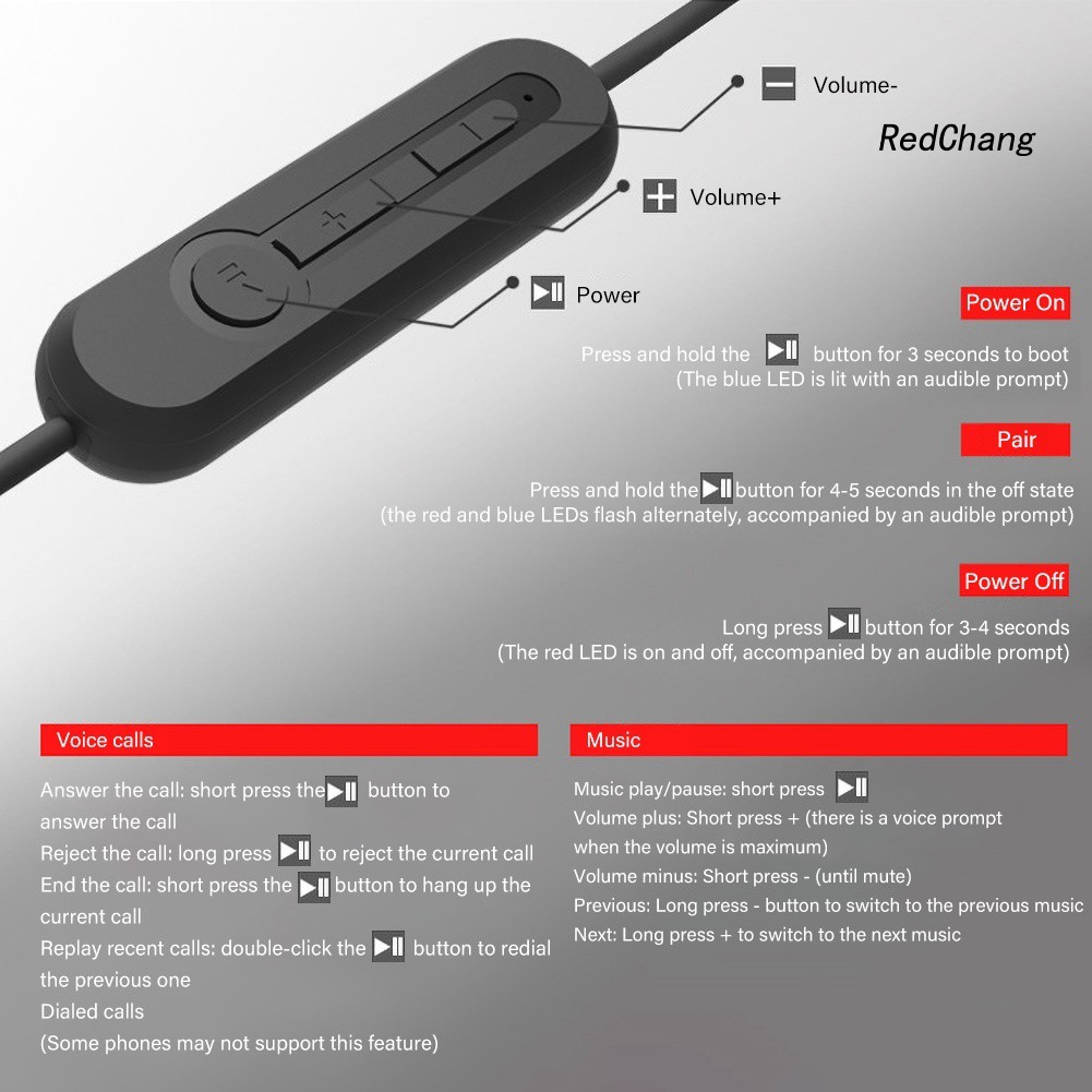 -SPQ- KZ Wireless Earphone Bluetooth 4.2 Cable Upgrade Module Wire for ZST/ES3/ZS5/ZS6