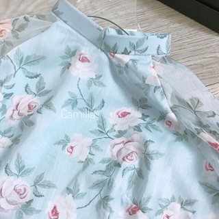 Set áo dài voan tơ 4 tà