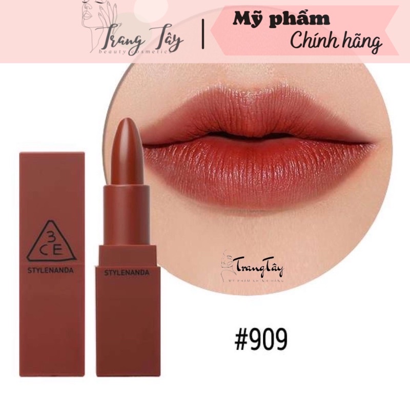 Son 3CE MOOD RECIPE MATTE LIP COLOR 909-đỏ gạch