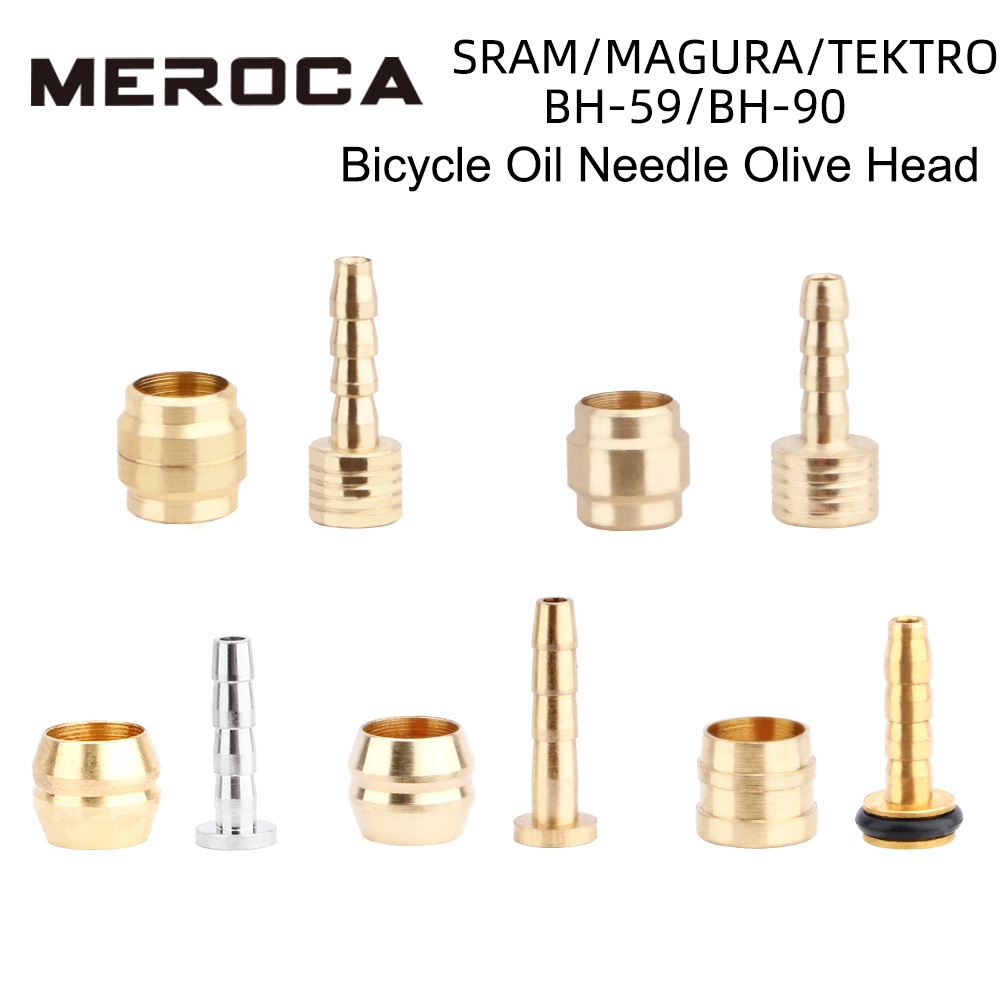 MEROCA 4 Cái Đầu Nối Cáp Xe Đạp Leo Núi Bộ Kim Ô Liu BH59 BH90 Ống Dầu Phanh Đĩa Thủy Lực MTB Kim Dầu Cho Shimano MT200 M315 M355 M365 M396 M7000