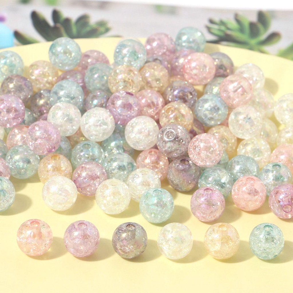 YIYU 1 Chuỗi Hạt Xỏ Vòng Đeo Tay Bằng Acrylic Nhiều Màu