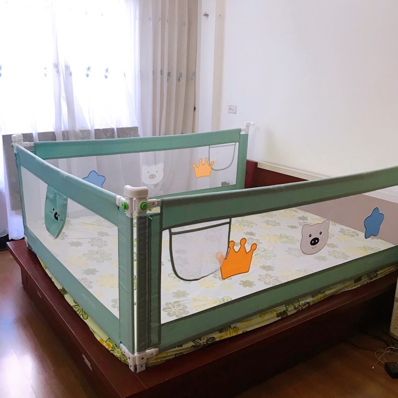 THANH CHẮN GIƯỜNG BABY SMILES CAO CẤP ĐỘ CAO 68-90CM