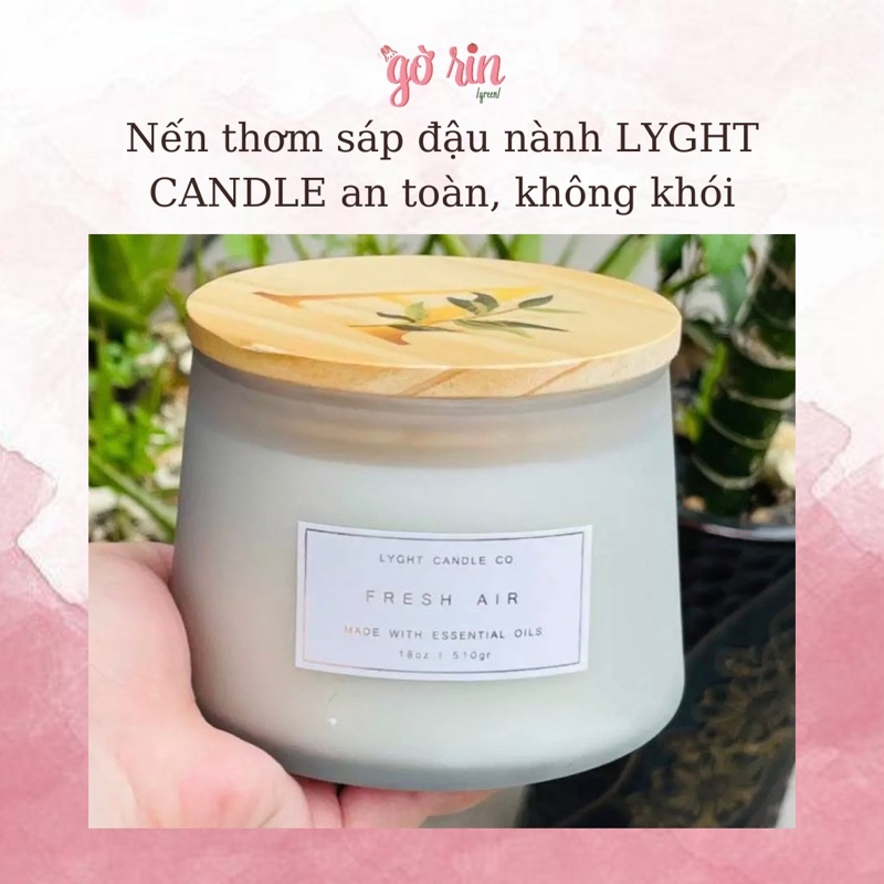 Nến thơm LYGHT CANDLE - sáp đậu nành - an toàn