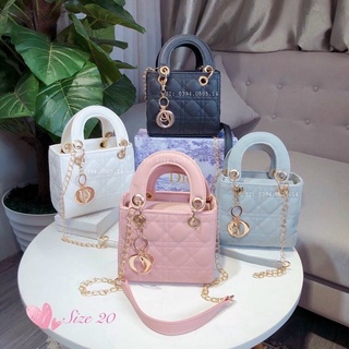 Túi đeo chéo, túi xách nữ dior dáng vuông size 20