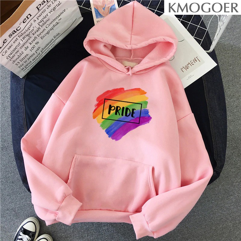 Áo Hoodie In Hình Lá Cờ Gay Lesbian Cầu Vồng Lgbt Thời Trang