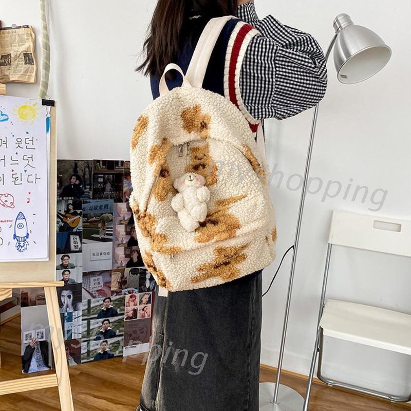 Balo cho nữ hình gấu bông phong cách đáng yêu
