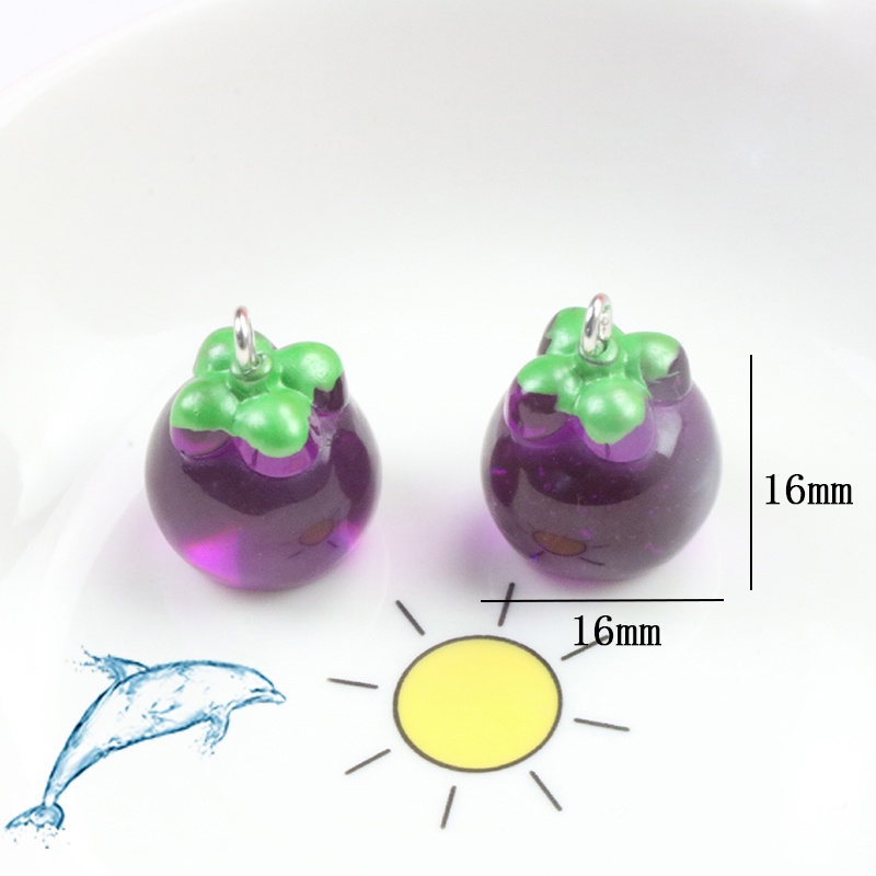 Vật Liệu Làm Trang Sức Thủ Công Bằng Nhựa resin Trong Suốt Hình Trái Cây Ba Chiều Quả Đào Dâu Tây Quả Đào Quả Xoài Làm Trang Sức Vòng Cổ Khuyên Tai Vòng Tay Nhẫn Nhỏ