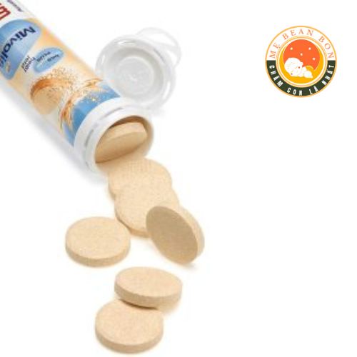Viên Sủi Mivolis Calcium 20 viên của Đức, Hương cam không đường, Bổ Sung Canxi Giúp phát triển hệ xương khớp, răng
