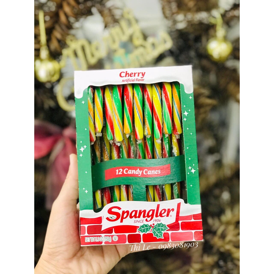 Kẹo gậy Noel Spangler Candy Canes hàng Mỹ 13k/ 1 cây