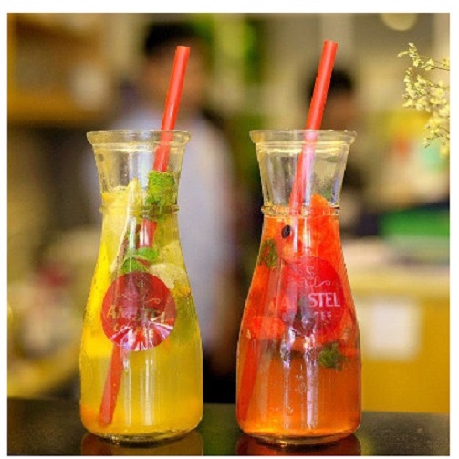 Combo 2 Ly thủy tinh sinh tố 350ml eo cổ
