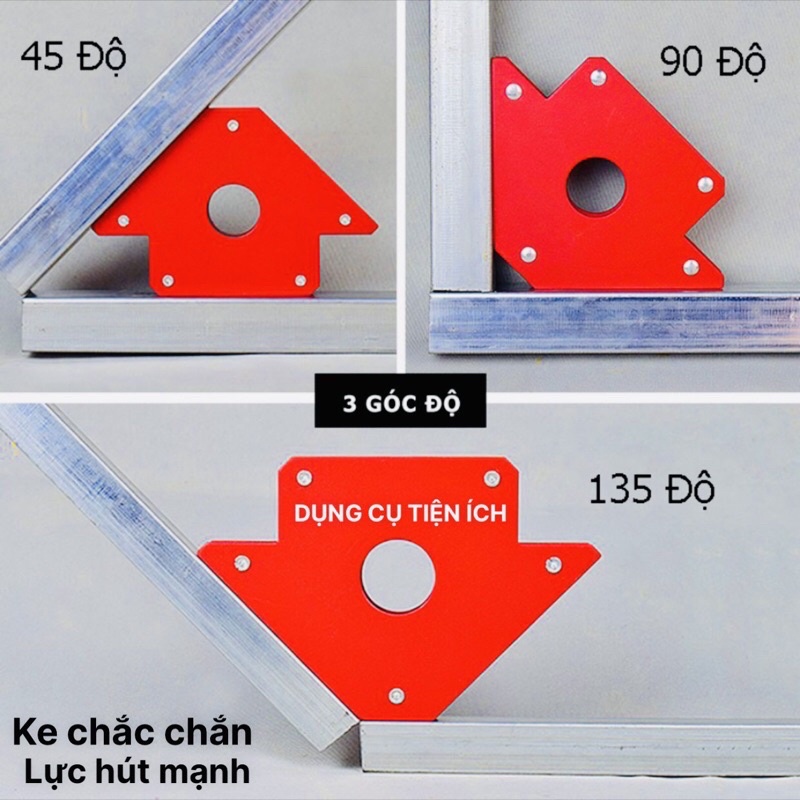 Ke góc hít NURIT, Ke góc nam châm nhỏ, trung, lớn 3” 12kg, 4” 22kg, 5” 33kg