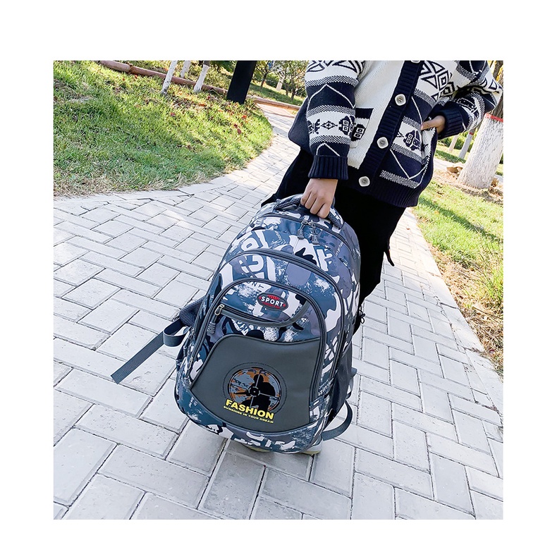 Balo đi học cho bé trai hình Fashion Pugb siêu đẹp, Cặp sách cấp 1, 2, 3 chất đẹp