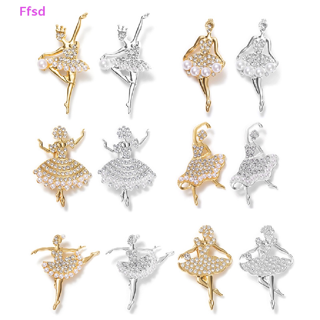 Ghim Cài Áo Hình Vũ Công Ba Lê Đính Đá Pha Lê Thời Trang Cho Nữ