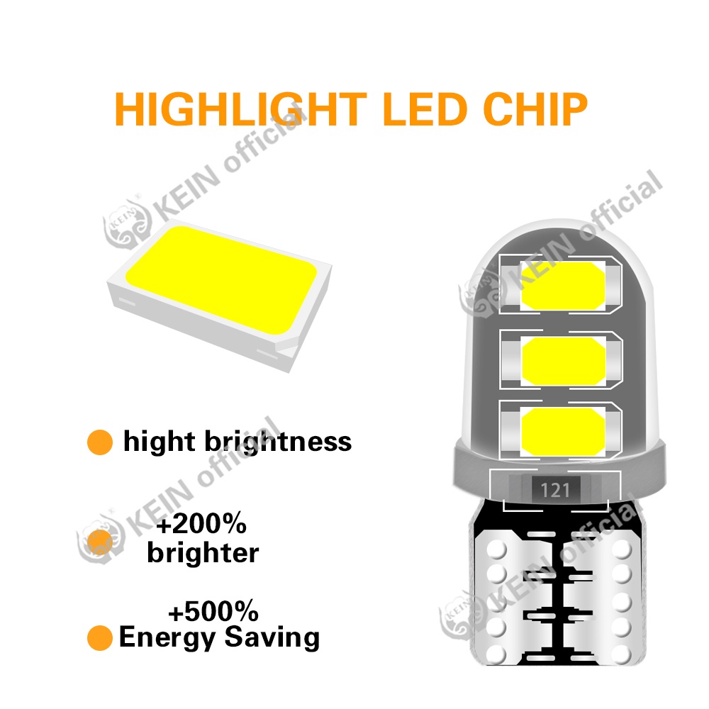 Bóng đèn LED silicone T10 W5W 194 168 501 siêu sáng cho xe hơi
