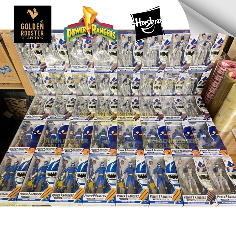 Mô hình Gao Silver Hasbro Power Rangers Lightning Collection Wild Force Lunar Wolf Ranger Figure