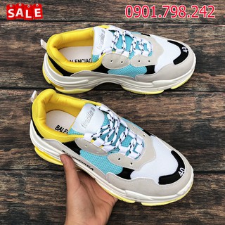 Giày Thể Thao BALEN Triple S Vàng Trắng Size 36->43 [VIDEO+ ẢNH THẬT]