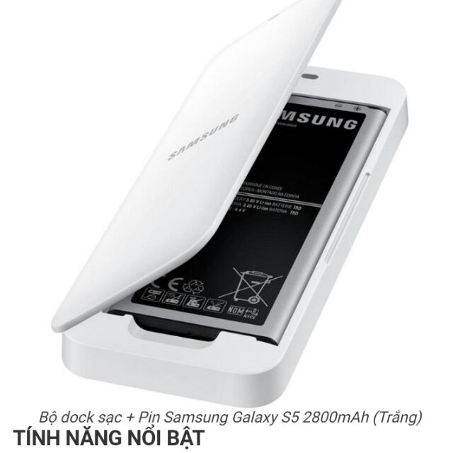 Bộ Dock sạc + Pin xịn cho Galaxy S5 - Bảo hành 6 tháng đổi mới