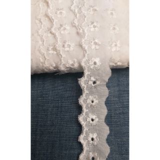 Ren thô viền màu trắng bản 2 cm(dây 5m /15k)