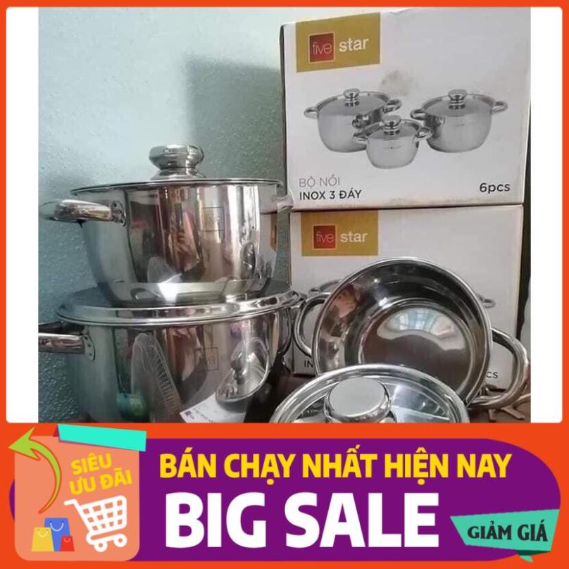 BỘ NỒI INOX FIVESTAR 3 MÓN CAO CẤP, Căn bếp của bạn sẽ trở nên sang trọng, hiện đại hơn cùng với sản phẩm bộ nồi