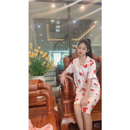Bộ Pyjama Lửng Lụa Latin  Siêu Đẹp