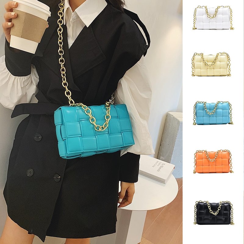 Túi Đeo Vai Da Pu Dáng Vuông Phong Cách Hàn Quốc 2021