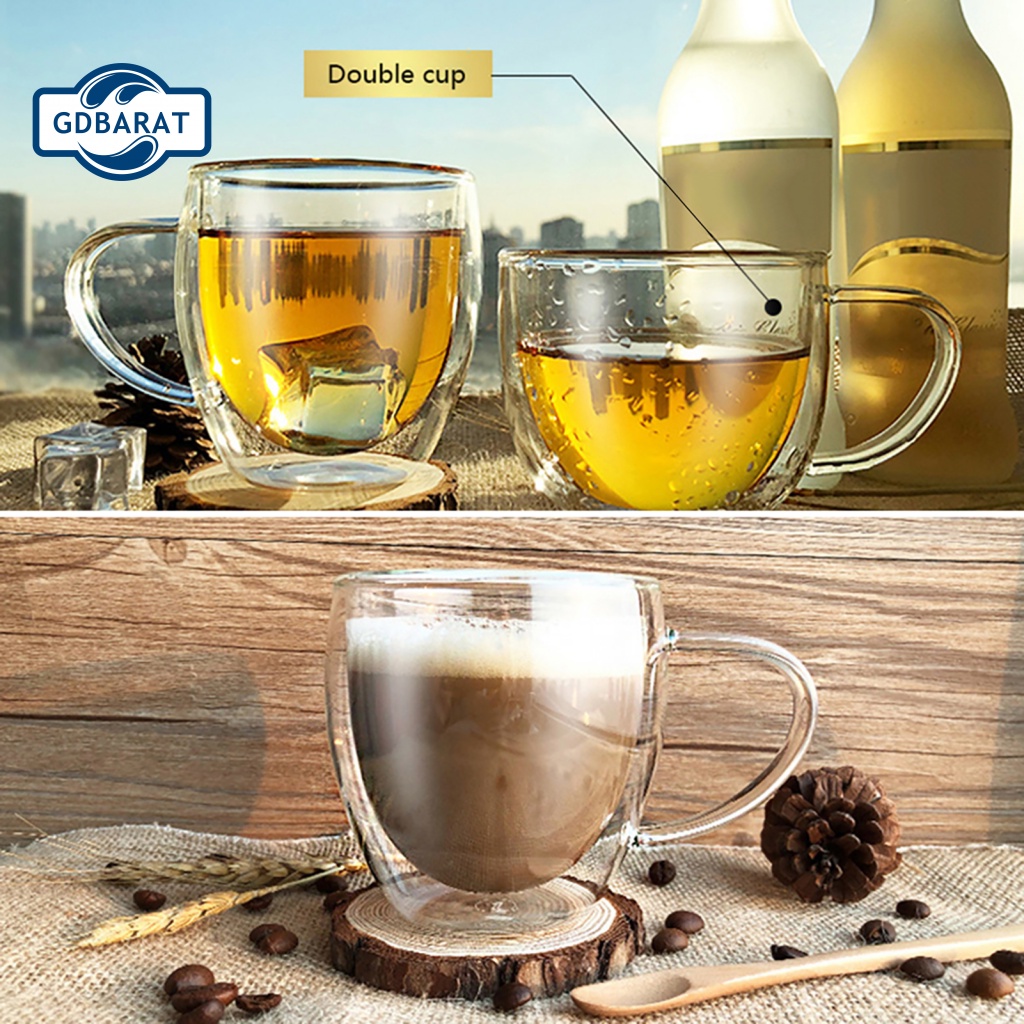 Cốc Uống Trà / Cà Phê Hai Lớp Đa Năng Dung Tích 250 / 350 / 450ml
