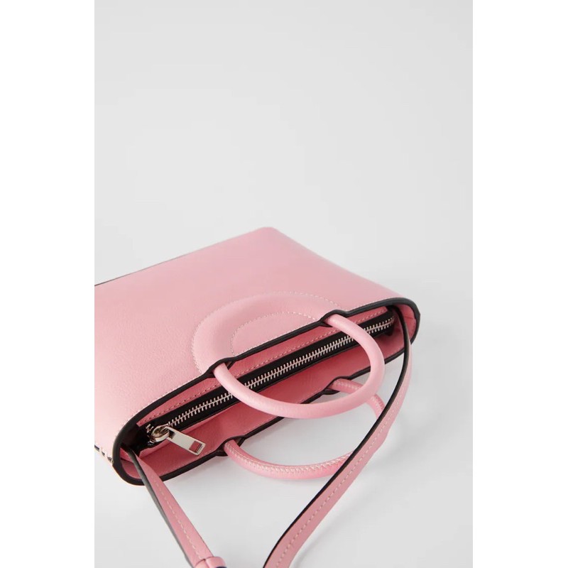 [NEW 100%] Túi xách, túi đeo chéo mini màu hồng chính hãng Zara