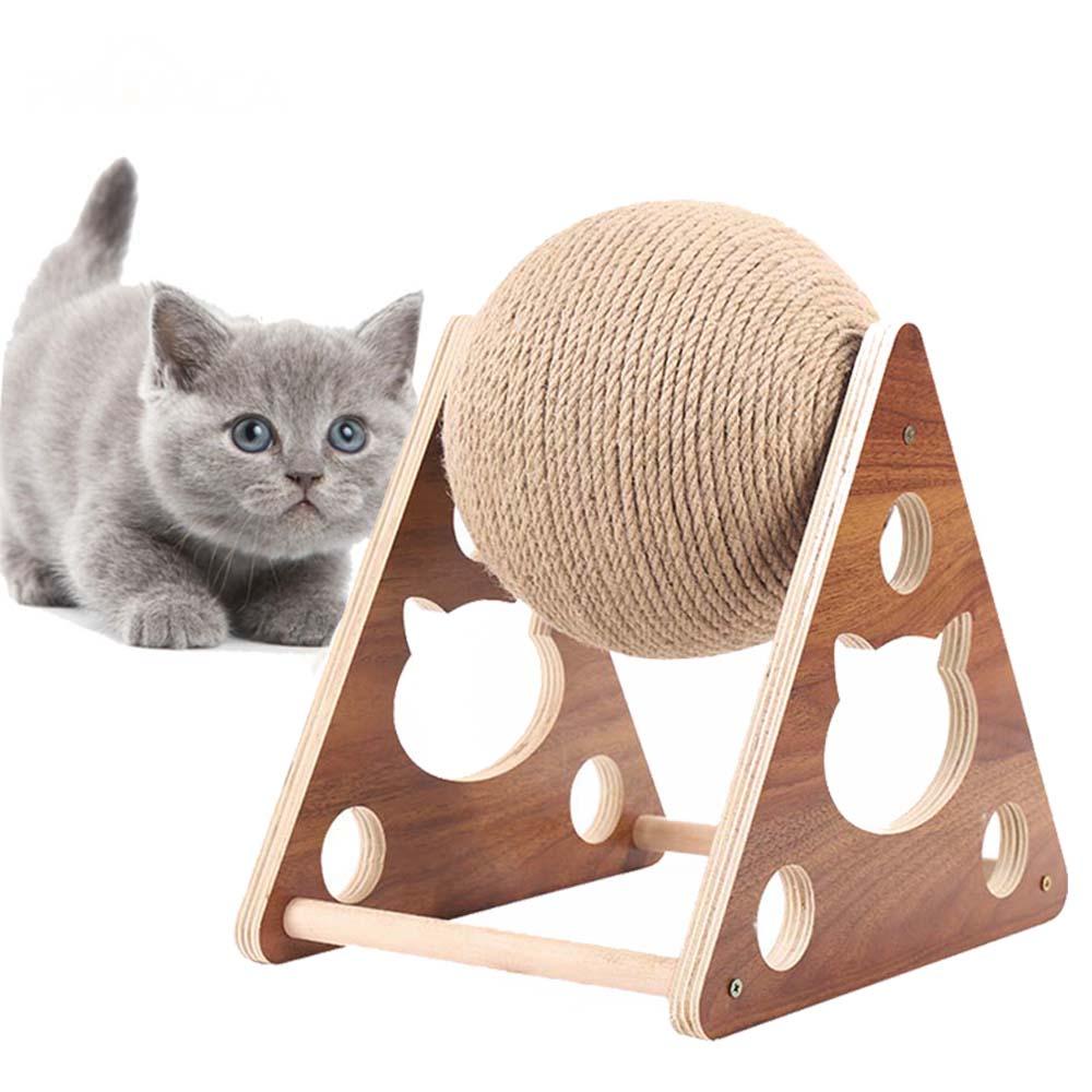 Đồ Chơi Cào Móng Bằng Gỗ Tự Nhiên Dành Cho Mèo Cưng