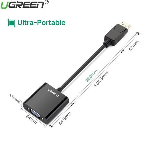 Cáp Chuyển Đổi Displayport to VGA Ugreen 20415 cao cấp - Hàng Chính Hãng