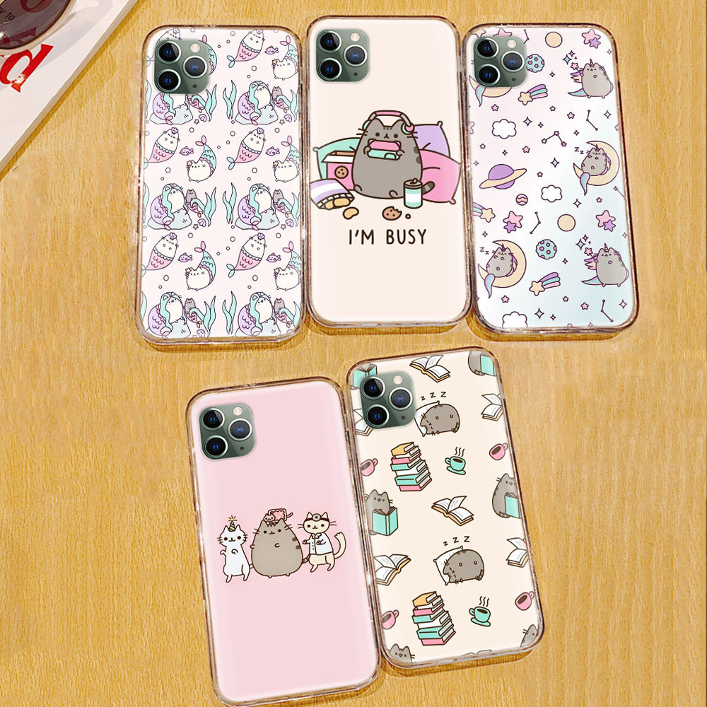 Ốp Điện Thoại Trong Suốt In Hình Mèo Pusheen Ta82 Cho Samsung A04 A04S A14 A23 A34 A54 A52 A72