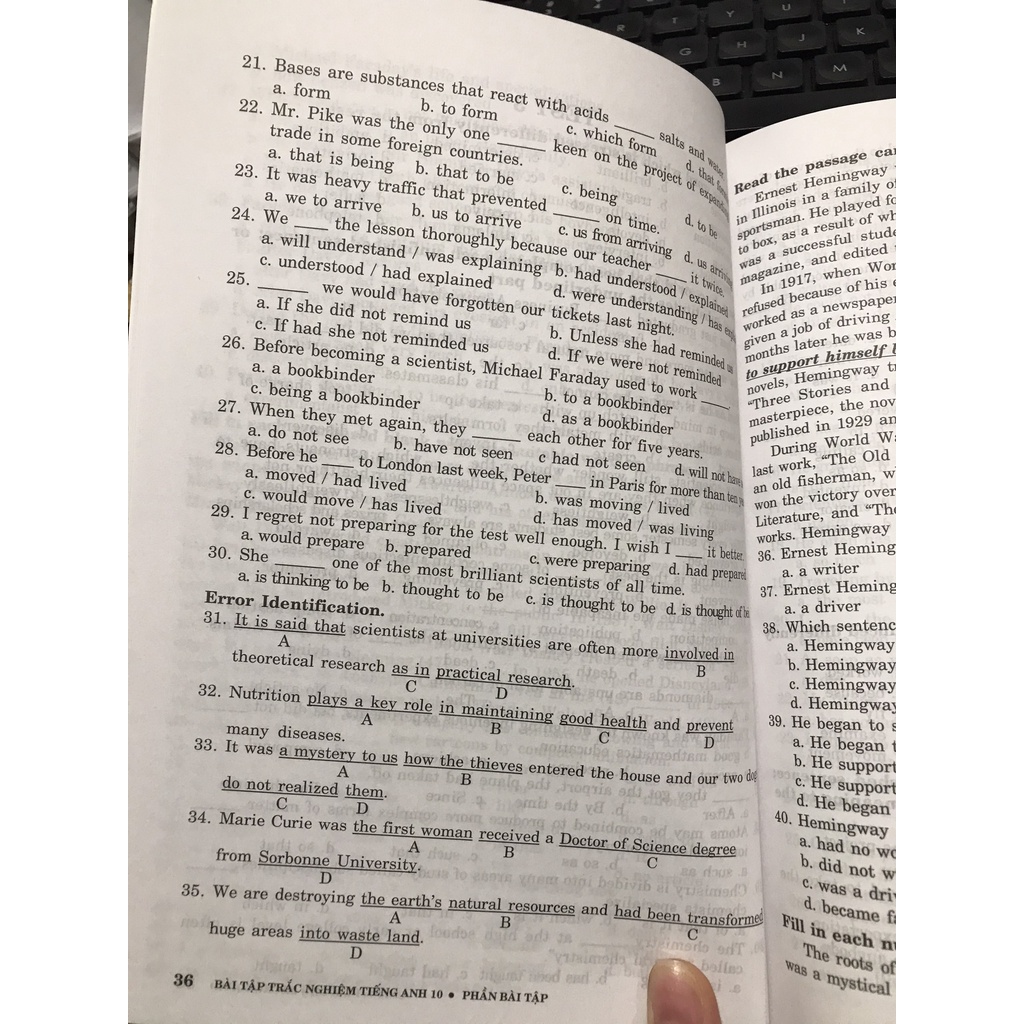 Sách - Bài tập trắc nghiệm tiếng anh 10 ( không đáp án , có đáp án , Combo )