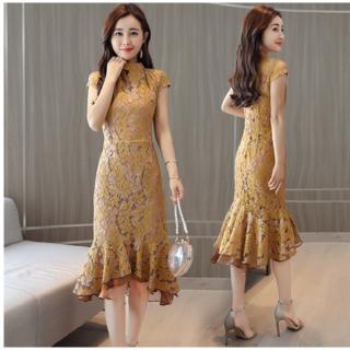 Đầm ren đuôi cá dự tiệc sang trọng thời trang cho nữ